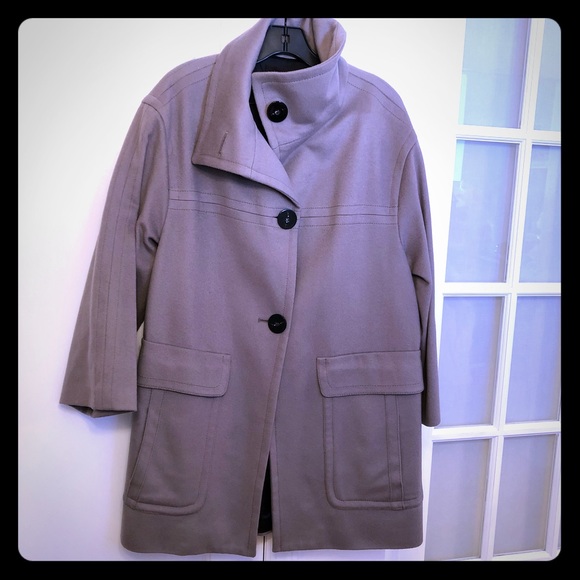Zara 100% wool car coat in neutral taupe - Picture 1 of 7